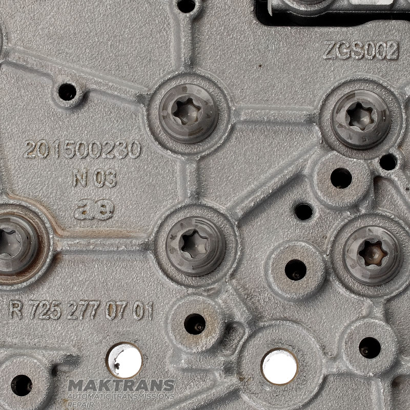 Korpus zaworów kompletny z elektrozaworami Mercedes-Benz 725.0 9G-Tronic NAG3 — R7252771501, R7252770701
