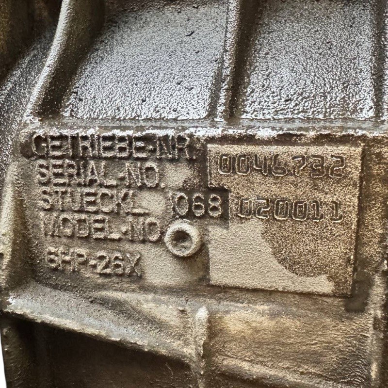 Zestaw automatycznej skrzyni biegów (bez konwertera momentu obrotowego, bez skrzyni rozdzielczej) ZF 6HP26X, 4WD — 1068020011, (BMW X5 (E53) 3.0d 24V)