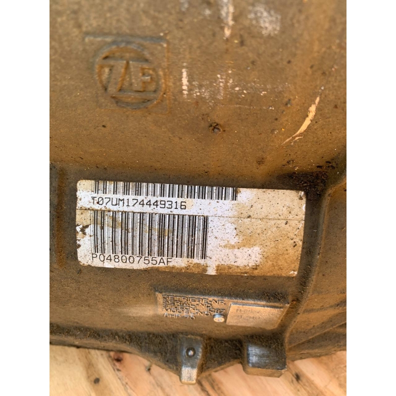 Zespół automatycznej skrzyni biegów (bez konwertera momentu obrotowego, bez skrzyni rozdzielczej) ZF 8HP70, 4WD — P68283165AA, P04800755AF, 1087020051, 1087401746 (DODGE RAM DS - RAM 1500 PICKUP, silnik wysokoprężny turbo V6 o pojemności 3,0 l (EXF))