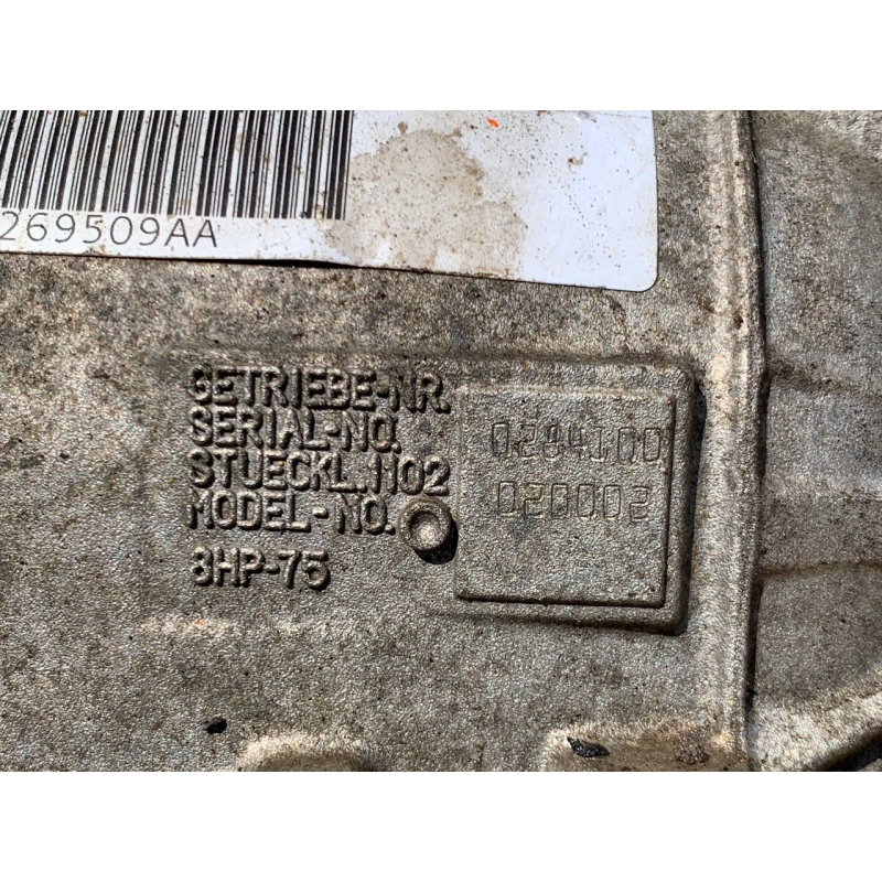 Zespół automatycznej skrzyni biegów (bez konwertera momentu obrotowego, bez skrzyni rozdzielczej) ZF 8HP75, 4WD — P62869509AA, 1102401409, 1102020002 (RAM 1500 Crew Cab (DS) 5.7 Hemi V8 4x4)
