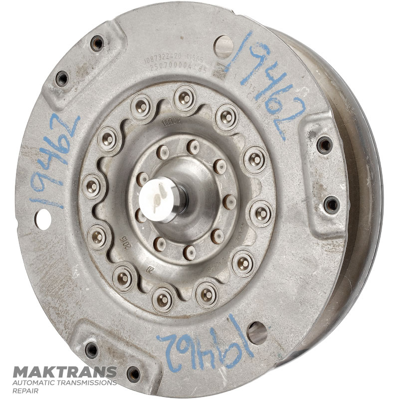 Osłona przednia przekładni hydrokinetycznej ZF 8HP70 — 1087322420 (zewnętrzny pilot 33,95 mm, wysokość 35 mm), oznaczenie przekładni hydrokinetycznej 000418