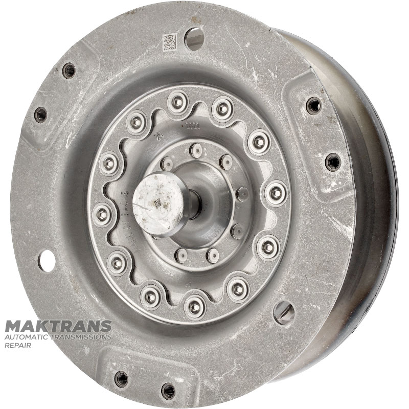 Osłona przednia przekładni hydrokinetycznej ZF 8HP70 — 1087322630 (zewnętrzna średnica czopu 46 mm, wysokość 50 mm), oznaczenie przekładni hydrokinetycznej 000946
