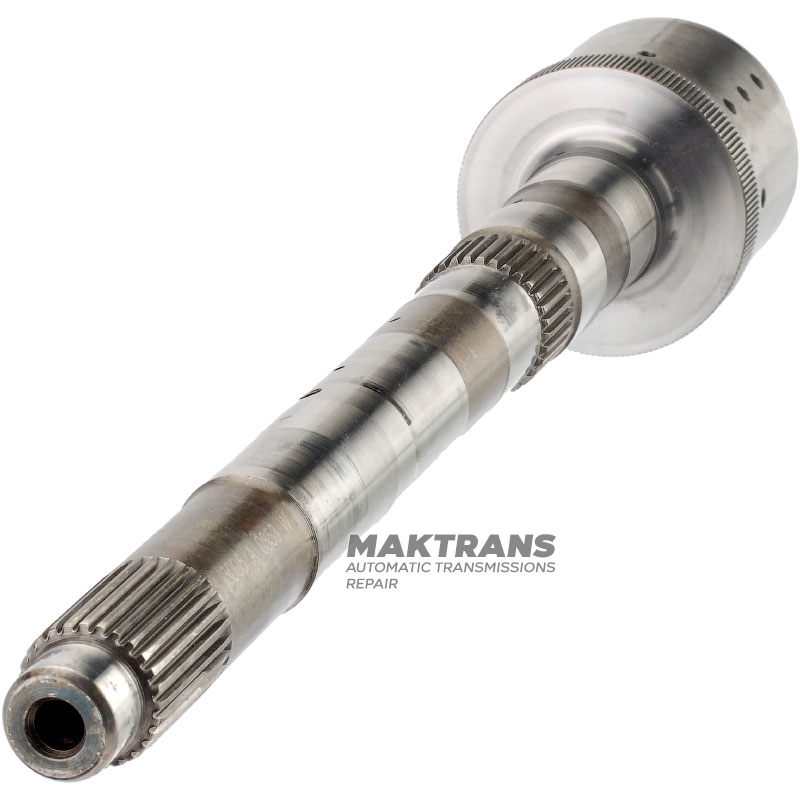 Wał wejściowy FORD 6F50, 6F55 / GM 6T70, 6T70 - długość całkowita 308 mm, 27 rowków, 9 otworów na obwodzie