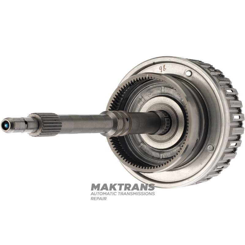 Wał wejściowy, sprzęgło K2 Braban (pusty, bez tarcz) MERCEDES-BENZ 722.9 — całkowita długość wału 417 mm, 86 zębów na kole pierścieniowym, od tłoka do ogranicznika 28 mm