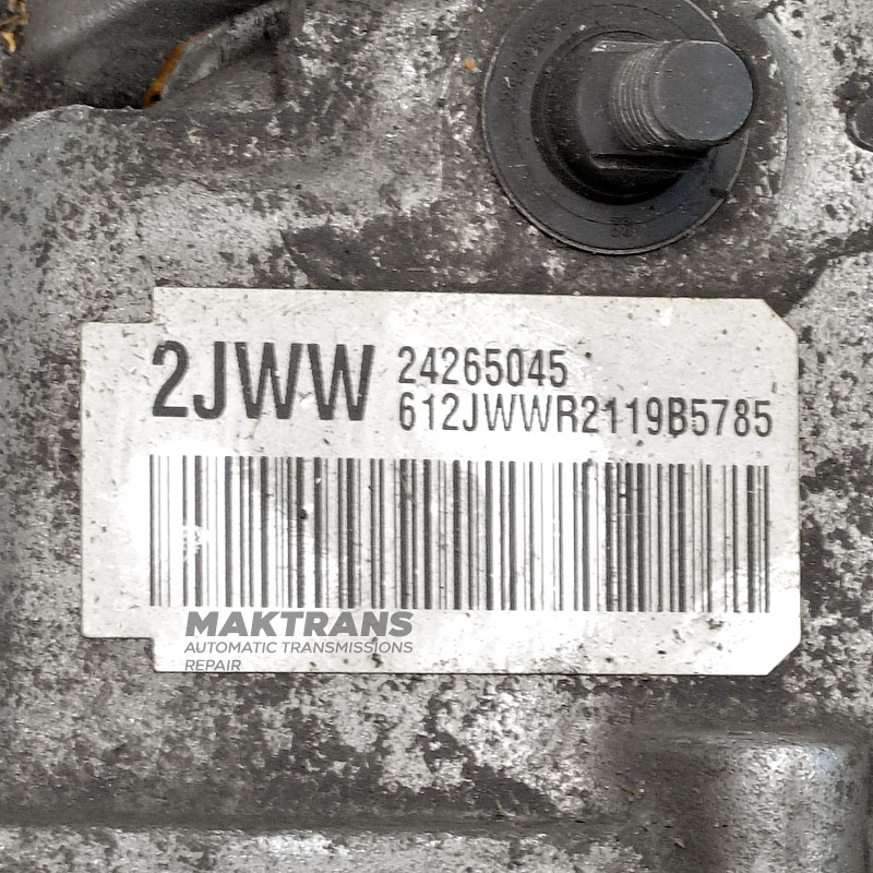 Skrzynia biegów automatyczna (kompletna, bez przetwornika momentu obrotowego, bez korpusu zaworów) GM 6T40 FWD (2WD) — oznaczenie 2JWW, 24265045