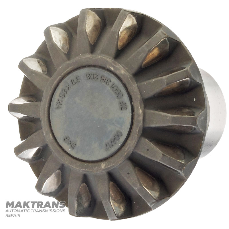 Zębatka osi mechanizmu różnicowego ZF 4HP20 - wysokość całkowita 75 mm, 14 zębów (Ø zewn. 75,60 mm), 37 wypustów