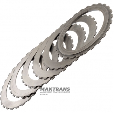 Zestaw tarcz stalowych sprzęgła K2 VAG DSG6 DQ250 02E - grubość całkowita 10,60 mm, 5 tarcz ciernych