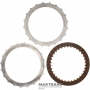 Zestaw tarcz ciernych i stalowych Mercedes-Benz 722.6 - zdemontowany z przekładni hydrokinetycznej A2022501202, 1 tarcza cierna, całkowity zestaw o szerokości 9,60 mm