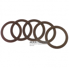 Komplet tarcz ciernych DIRECT Clutch FORD 4R100 - 5 tarcz w komplecie (grubość 2 mm, 63 zęby, średnica zewnętrzna 162,20 mm)