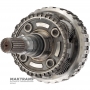 Wał wyjściowy, bęben sprzęgła D, koło planetarne #4 ZF 8HP70, 1102242079 - wysokość całkowita 233 mm, 4 satelity (37 zębów), 23 wielowypusty (Ø zewn. 30,80 mm, długość wielowypustu 50 mm), wyjmowane koło postojowe
