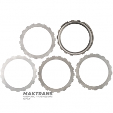 Komplet felg stalowych Intermediate Clutch / Ford AOD, AODE, AODE-W, 4R70W, 4R75E, 4R75W - używanych, polerowanych, z odrestaurowaną powłoką Shagreen, XL3Z-7B442-AA, F7LZ-7B442-AA