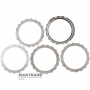 Komplet felg stalowych Intermediate Clutch / Ford AOD, AODE, AODE-W, 4R70W, 4R75E, 4R75W - używanych, polerowanych, z odrestaurowaną powłoką Shagreen, XL3Z-7B442-AA, F7LZ-7B442-AA