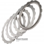 Komplet felg stalowych Intermediate Clutch / Ford AOD, AODE, AODE-W, 4R70W, 4R75E, 4R75W - używanych, polerowanych, z odrestaurowaną powłoką Shagreen, XL3Z-7B442-AA, F7LZ-7B442-AA