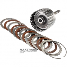 Wał wejściowy, bęben sprzęgłowy E FORD 6R60, 6R75, 6R80 - wysokość całkowita 312 mm, 71 zębów (Ø zewn. 136,05 mm), 6 tarcz ciernych, 9L2B-7L668-AA