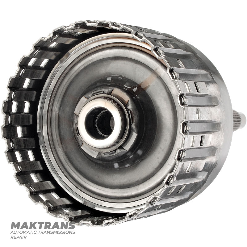 Wał wejściowy, bęben sprzęgłowy E FORD 6R60, 6R75, 6R80 - wysokość całkowita 312 mm, 71 zębów (Ø zewn. 136,05 mm), 6 tarcz ciernych, 9L2B-7L668-AA