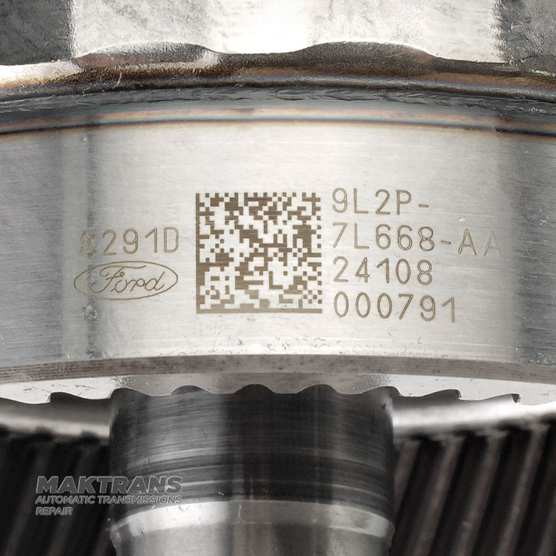 Wał wejściowy, bęben sprzęgłowy E FORD 6R60, 6R75, 6R80 - wysokość całkowita 312 mm, 71 zębów (Ø zewn. 136,05 mm), 6 tarcz ciernych, 9L2B-7L668-AA
