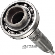 Wałek główny skrzyni rozdzielczej z łożyskiem kulkowym BMW ATC400 - długość całkowita 276 mm, długość wielowypustu 28 mm, liczba wielowypustów 43 zewnętrzne / 43 wewnętrzne