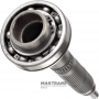 Wałek główny skrzyni rozdzielczej z łożyskiem kulkowym BMW ATC400 - długość całkowita 276 mm, długość wielowypustu 28 mm, liczba wielowypustów 43 zewnętrzne / 43 wewnętrzne