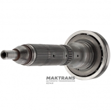 Wałek główny skrzyni rozdzielczej z łożyskiem kulkowym BMW ATC400 - długość całkowita 276 mm, długość wielowypustu 28 mm, liczba wielowypustów 43 zewnętrzne / 43 wewnętrzne