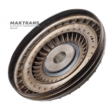 Koło pompy przekładni hydrokinetycznej Nissan RE4R03A / JATCO JR403E — średnica zewnętrzna obudowy 253,30 mm, średnica zewnętrzna czopa 38,85 mm / 41,90 mm, oznaczenie przekładni hydrokinetycznej KM