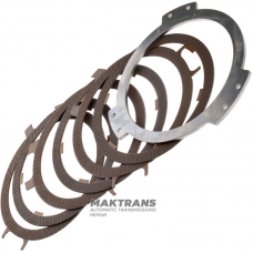 Zestaw tarcz ciernych i stalowych sprzęgła F1 DP0 AL4 - 3x3 tarcze cierne (łączna grubość zestawu 13,85 mm), 2307J1, 7700101411, 7700101410