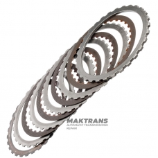 Komplet tarcz stalowych i ciernych FORD Low / Reverse Brake 6R60, 6R75, 6R80 - 4 tarcze cierne (łączna grubość kompletu 20,45 mm)