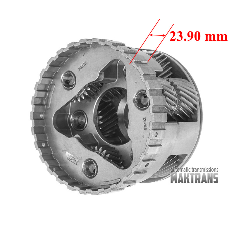 Przekładnia planetarna tylna FORD 6R60, 6R75, 6R80 - wysokość całkowita 120 mm, bez zestawu zębatego, FL3P-7C224-AA, BL3P-7C224-AB, BL3P-7C224-AC