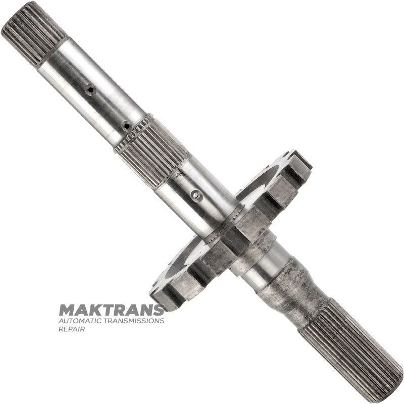 Wał wyjściowy (z kołem postojowym) FORD E4OD, 4R100 - długość wału 363 mm, 31 wielowypustów (średnica zewnętrzna 34,45 mm, długość wielowypustu 74 mm)