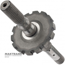 Wał wyjściowy (z kołem postojowym) FORD E4OD, 4R100 - długość wału 363 mm, 31 wielowypustów (średnica zewnętrzna 34,45 mm, długość wielowypustu 74 mm)