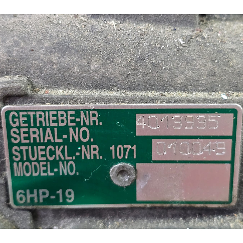 Zestaw automatycznej skrzyni biegów (z przetwornikiem momentu obrotowego) ZF 6HP19, 2WD — 1071010049, 1071301150