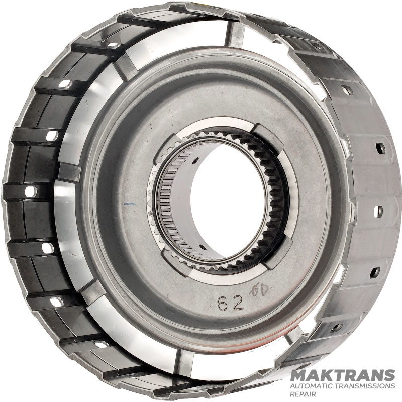 Kosz sprzęgła K2 NISSAN RE6R01A / AISIN WARNER A466ND - całkowita wysokość bębna 101 mm, 5 tarcz ciernych (wysokość od tłoka do ogranicznika 30 mm)