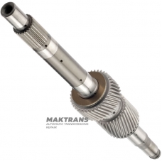 Wał z kołami słonecznymi P2 / P3 NISSAN RE6R01A / AISIN WARNER A466ND - całkowita długość wału, koło słoneczne P2 38 zębów (Ø zewn. 61,35 mm), koło słoneczne P3 31 zębów (Ø zewn. 49,80 mm)