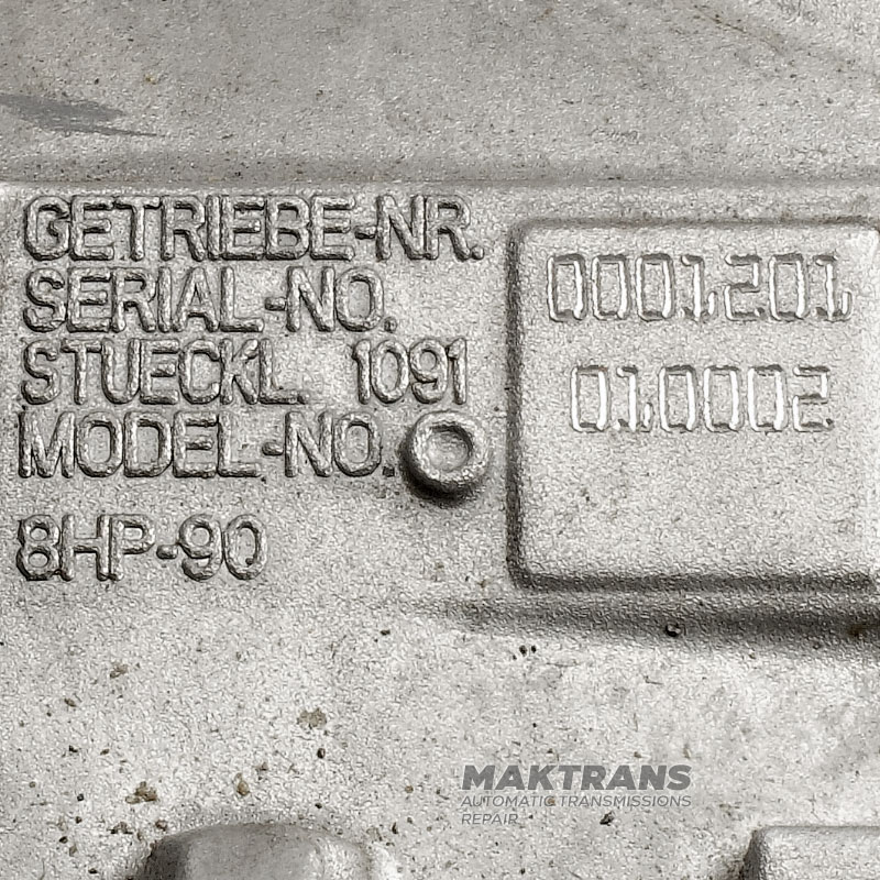 Obudowa skrzyni biegów (bez systemu Start-Stop), 2WD, ZF 8HP90 - 1091010005, 1091401033, 1081012007 ZG2