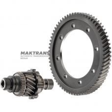 Mechanizm różnicowy JATCO JF015E jest wałem pośrednim o 17 zębach (Ř zewn. 60,55 mm), 66 zębach (Ř zewn. 206,85 mm)