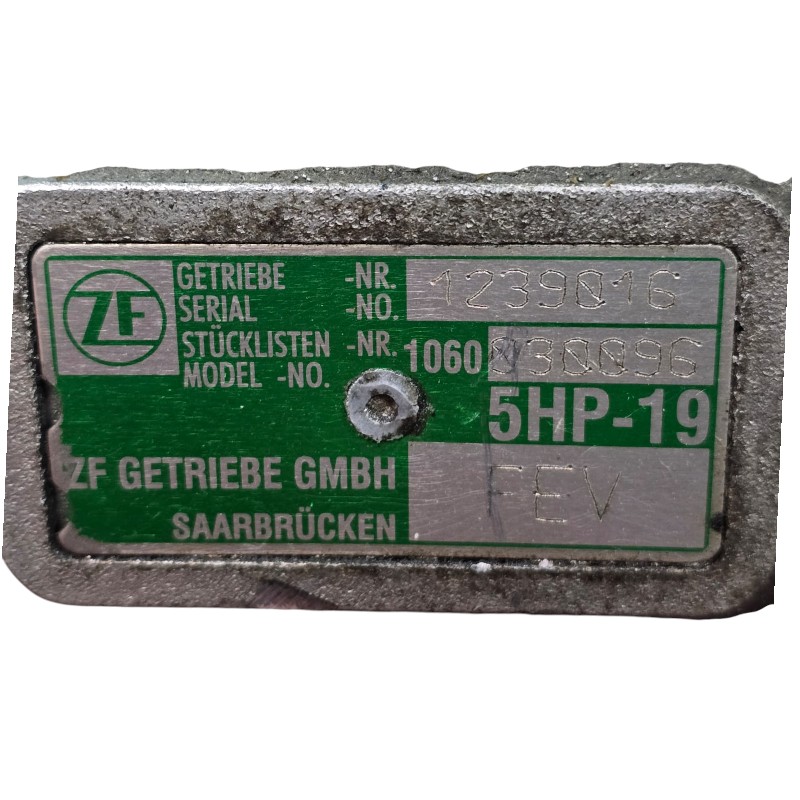 Zestaw automatycznej skrzyni biegów (używany, nietestowany) ZF 5HP19 — kod skrzyni biegów FEV, 1060030096