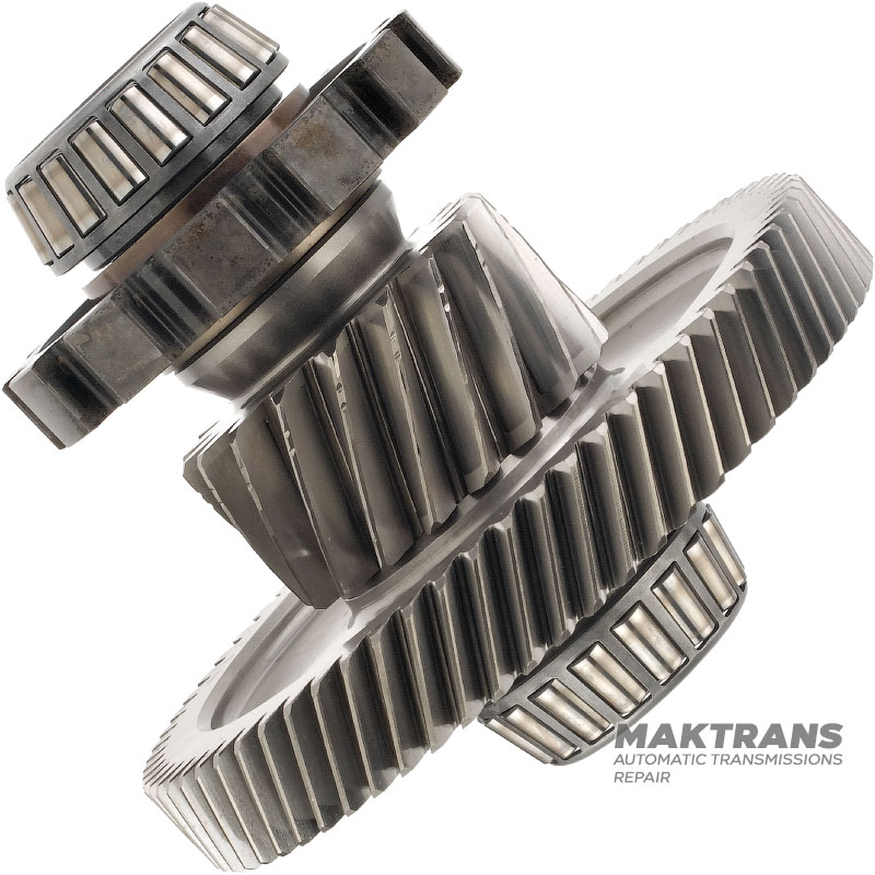 Wał pośredni mechanizmu różnicowego FORD 6F50N, 6F55N — 18 zębów (2 nacięcia, średnica zewnętrzna 75,25 mm), 68 zębów (średnica zewnętrzna 164,30 mm, szerokość 22,10 mm)