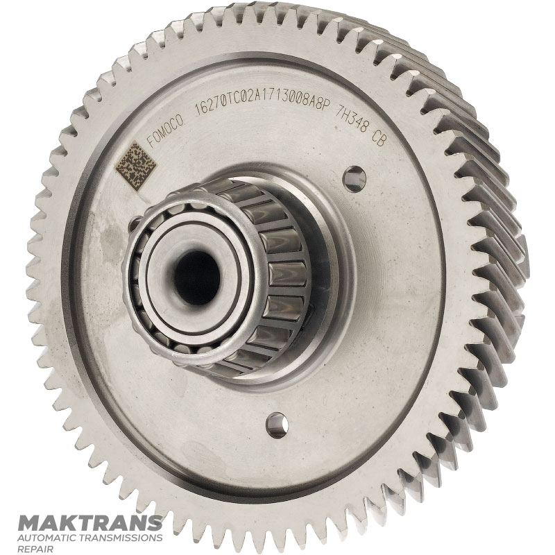 Wał pośredni mechanizmu różnicowego FORD 6F50N, 6F55N — 19 zębów (3 nacięcia, średnica zewnętrzna 78,70 mm), 68 zębów (średnica zewnętrzna 164,35 mm, szerokość 22,15 mm)