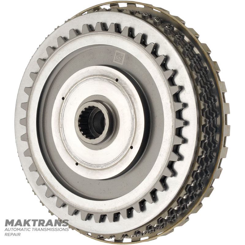 Wał wejściowy, bęben sprzęgła Overdrive VAG 09H, AQ451 (skrzynia biegów 8-biegowa) - całkowita długość wału 142 mm, 23 wypusty (Ø zewn. 23,40 mm), 5 tarcz ciernych