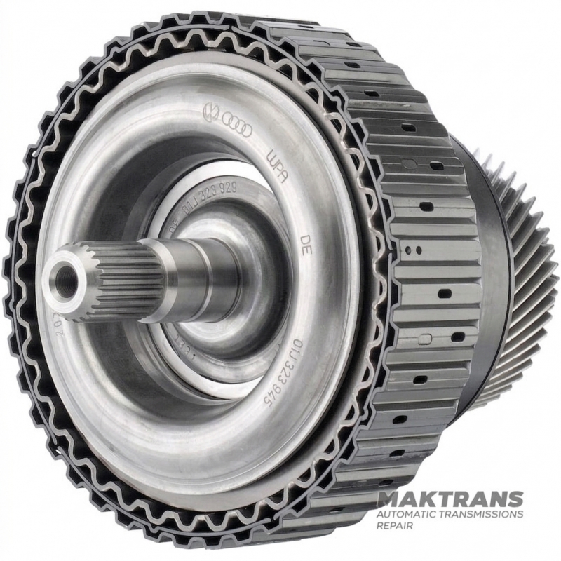 Odnowiona (testowana na drodze) przekładnia planetarna sprzęgła VAG CVT VL380 0AW - 27 zębów (Ø zewn. 42,45 mm, 1 ząbek) / 48 zębów (Ø zewn. 89,15 mm, 3 ząbki), 7 tarcz ciernych (łączna grubość zestawu 31 mm)