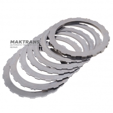 Komplet felg stalowych FORWARD Clutch FORD 4R44E, 4R55E, 5R44E, 5R55E, A4LD - 6 felg stalowych (grubość 1,65 mm, średnica wewnętrzna 96,40 mm, 19 zębów), 1 tarcza podporowa (grubość 5,05 mm, średnica wewnętrzna 96,40 mm, 19 zębów)