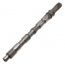 Wał wyjściowy RE5R05A / RE7R01A — długość całkowita 472 mm, 32 wielowypusty (średnica zewnętrzna 32,45 mm, dł. 35 mm), 36 wielowypustów (średnica zewnętrzna 37,60 mm, dł. 20 mm), 32 wielowypusty (średnica zewnętrzna 33,70 mm, dł. 45 mm)