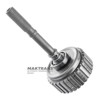 Wał wyjściowy, bęben sprzęgła transferowego (bez tarcz) SUBARU CVT TR580 - 33123AA350, wysokość całkowita 265 mm, 24 wypusty (średnica zewnętrzna części wielowypustowej 24,65 mm)