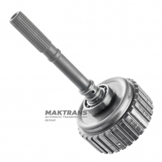 Wał wyjściowy, bęben sprzęgła transferowego (bez tarcz) SUBARU CVT TR580 - 33123AA350, wysokość całkowita 265 mm, 24 wypusty (średnica zewnętrzna części wielowypustowej 24,65 mm)
