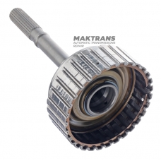 Wał wyjściowy, bęben sprzęgła transferowego (bez tarcz) SUBARU CVT TR580 - 33123AA350, wysokość całkowita 265 mm, 24 wypusty (średnica zewnętrzna części wielowypustowej 24,65 mm)